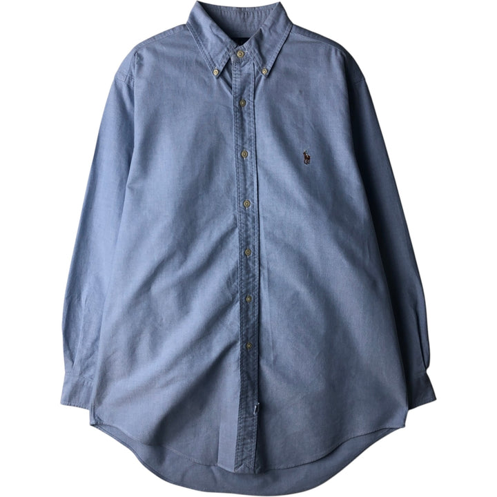Ralph Lauren long sleeve button down shirt size 15.1 cotton Blue type light blue Vintage Second Hand