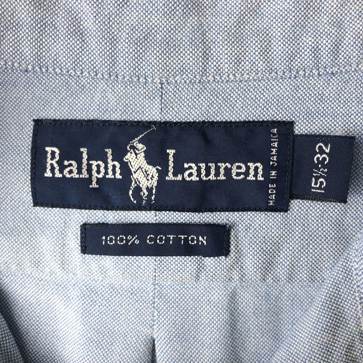 Ralph Lauren long sleeve button down shirt size 15.1 cotton Blue type light blue Vintage Second Hand