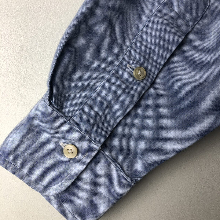 Ralph Lauren long sleeve button down shirt size 15.1 cotton Blue type light blue Vintage Second Hand