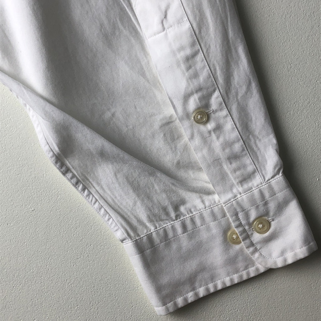 Ralph Lauren YARMOUTH long sleeve button down shirt, men's XL size cotton white type Vintage Second Hand