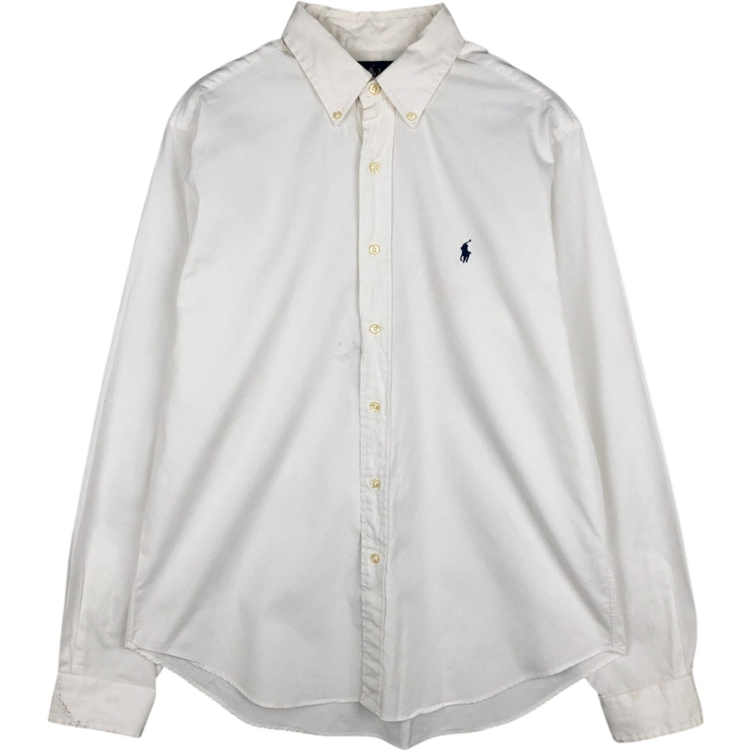 Ralph Lauren Classic Fit Long Sleeve Button Down Shirt, Men's Size L cotton white type Vintage Second Hand