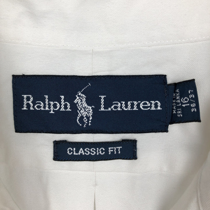 Ralph Lauren Classic Fit Long Sleeve Button Down Shirt, Men's Size L cotton white type Vintage Second Hand