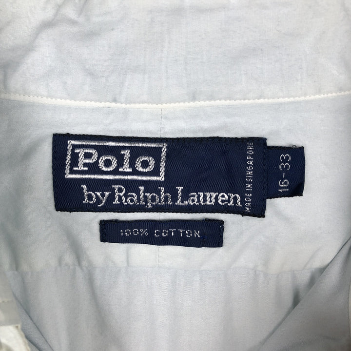 Ralph Lauren POLO by Ralph Lauren long sleeve cotton shirt, men's size L cotton Blue type light blue Vintage Second Hand