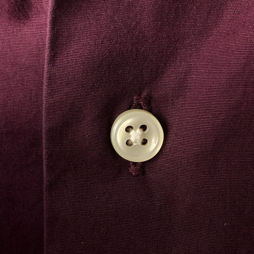 Ralph Lauren POLO by Ralph Lauren CROSS long-sleeved cotton shirt, men's size XL cotton wine-red Vintage Second Hand