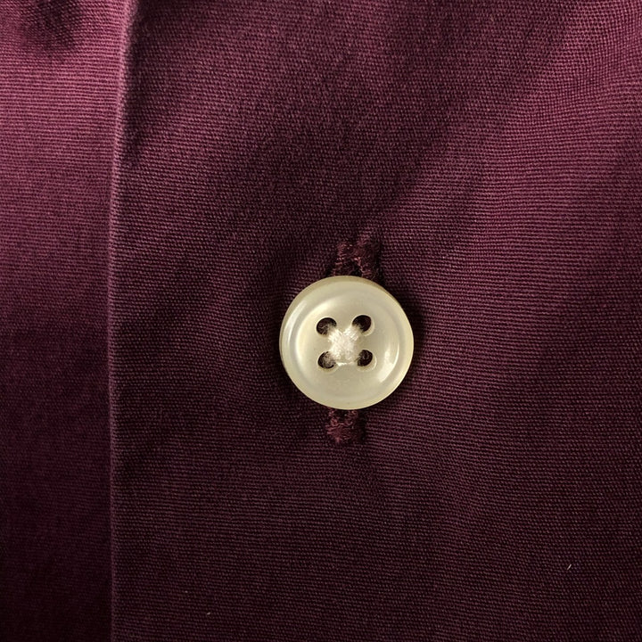 Ralph Lauren POLO by Ralph Lauren CROSS long-sleeved cotton shirt, men's size XL cotton wine-red Vintage Second Hand