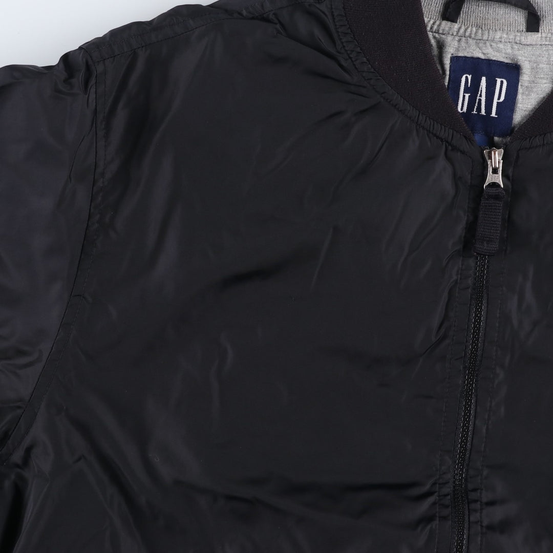 2000'S GAP nylon blouson, men's size L Polyurethane Coated Nylon black type Vintage Second Hand
