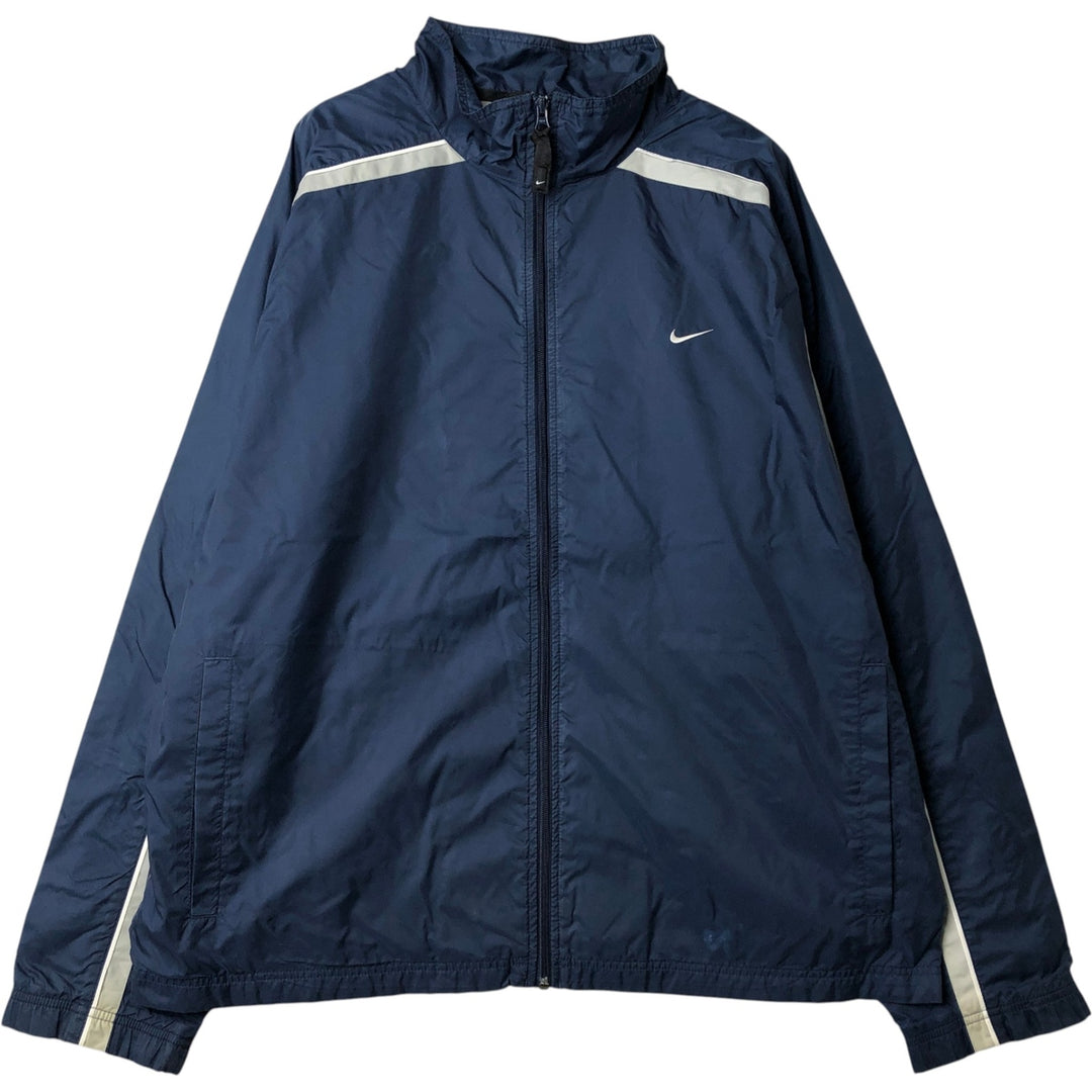 90s-00'S Nike Men's Lightweight Windbreaker (Size XL) polyester navy blue type Vintage Second Hand
