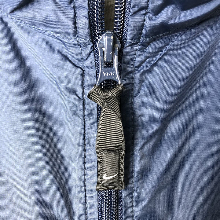 90s-00'S Nike Men's Lightweight Windbreaker (Size XL) polyester navy blue type Vintage Second Hand