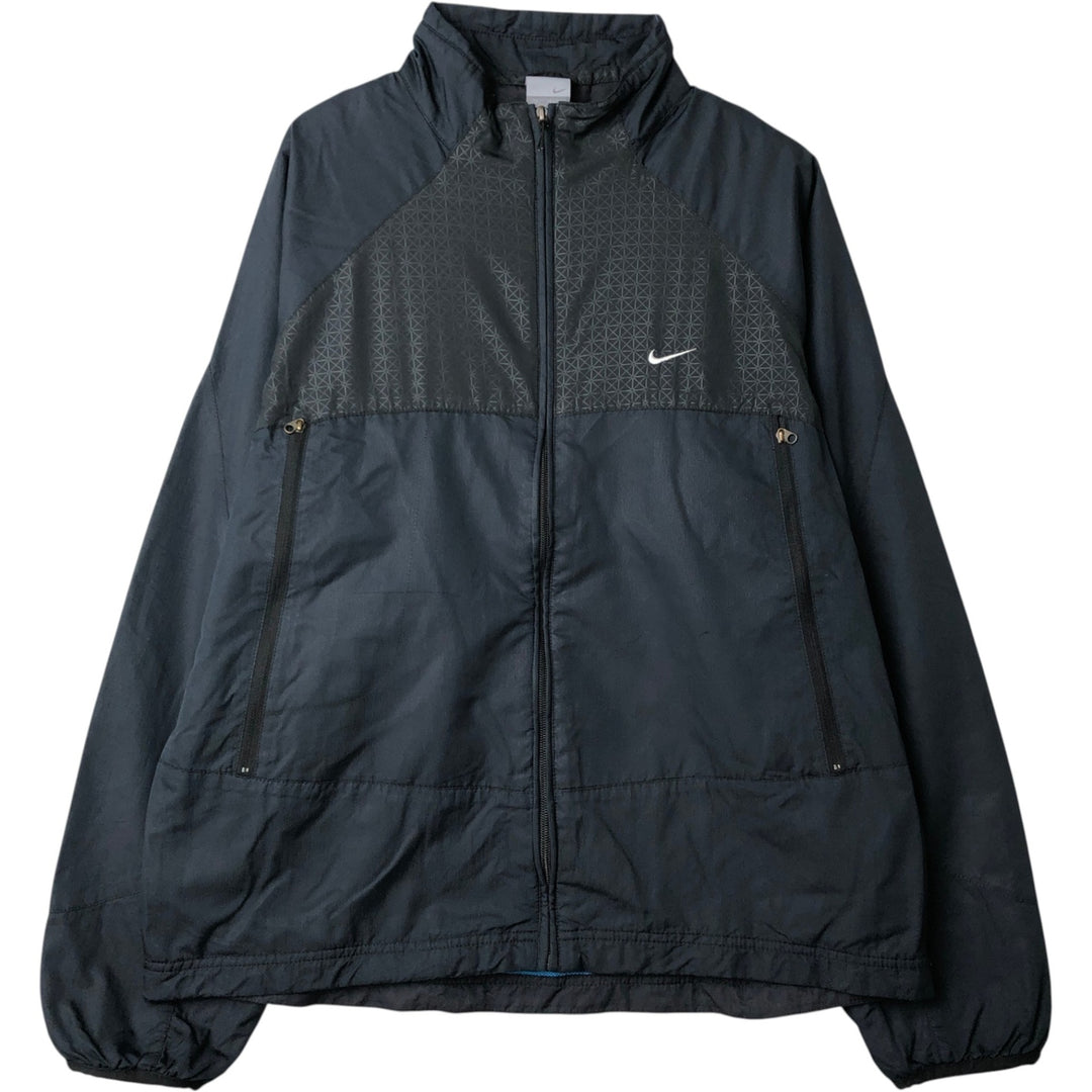 90s-00'S Nike Athletic 72 All-Over Print Windbreaker, Men's Size L polyester black type Vintage Second Hand