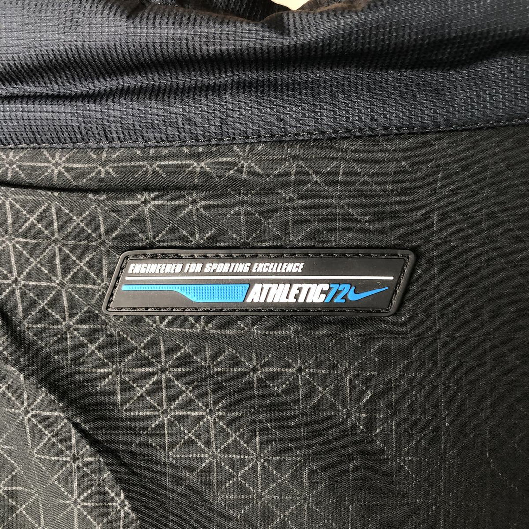90s-00'S Nike Athletic 72 All-Over Print Windbreaker, Men's Size L polyester black type Vintage Second Hand
