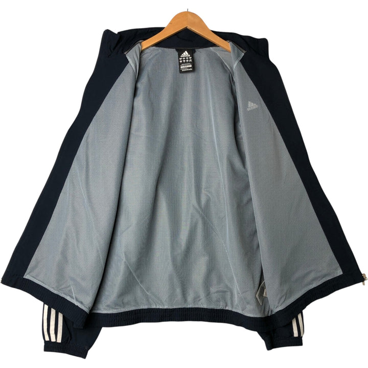 2000'S adidas CLIMA365 windbreaker, men's size XL polyester navy blue type Vintage Second Hand