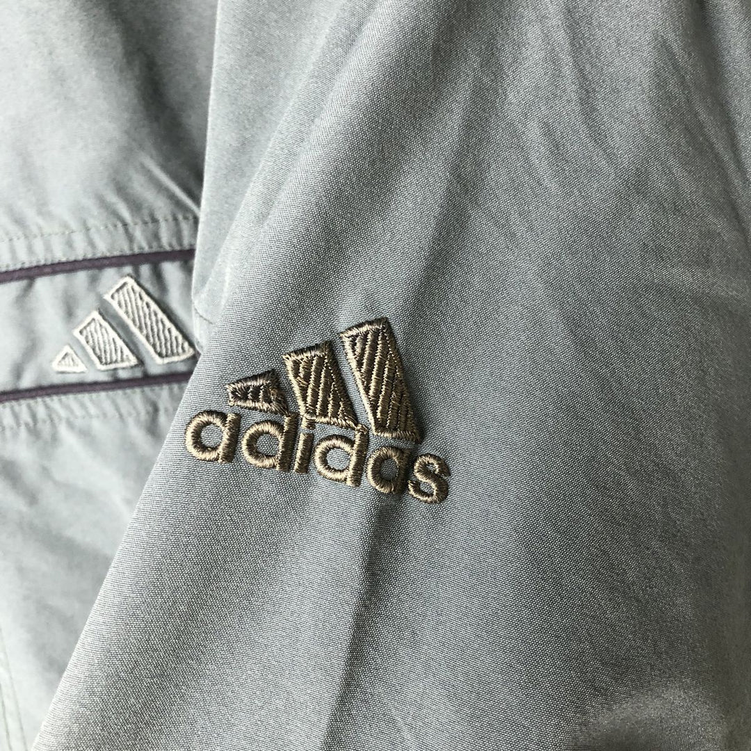 00'S adidas windbreaker, men's size S polyester gray type Vintage Second Hand