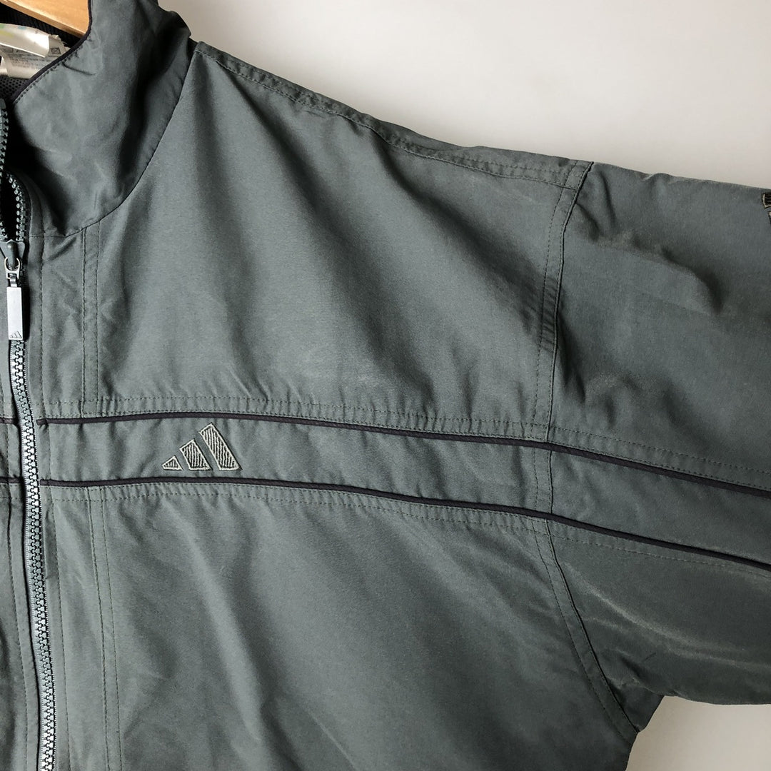 00'S adidas windbreaker, men's size S polyester gray type Vintage Second Hand