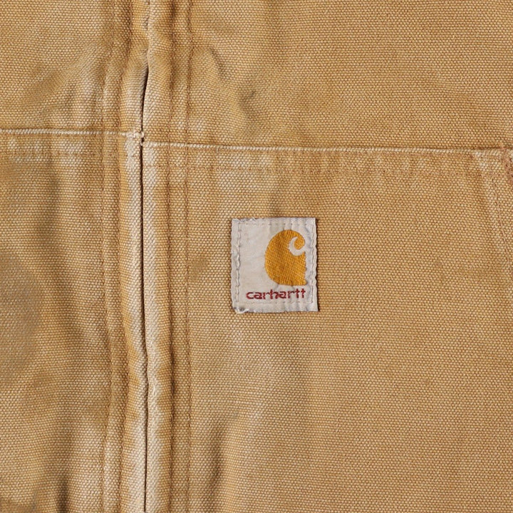 Carhartt Active Jacket, Padded Duck Full-Zip Hoodie, Made in USA, Men's XXL cotton brown type Vintage Second Hand