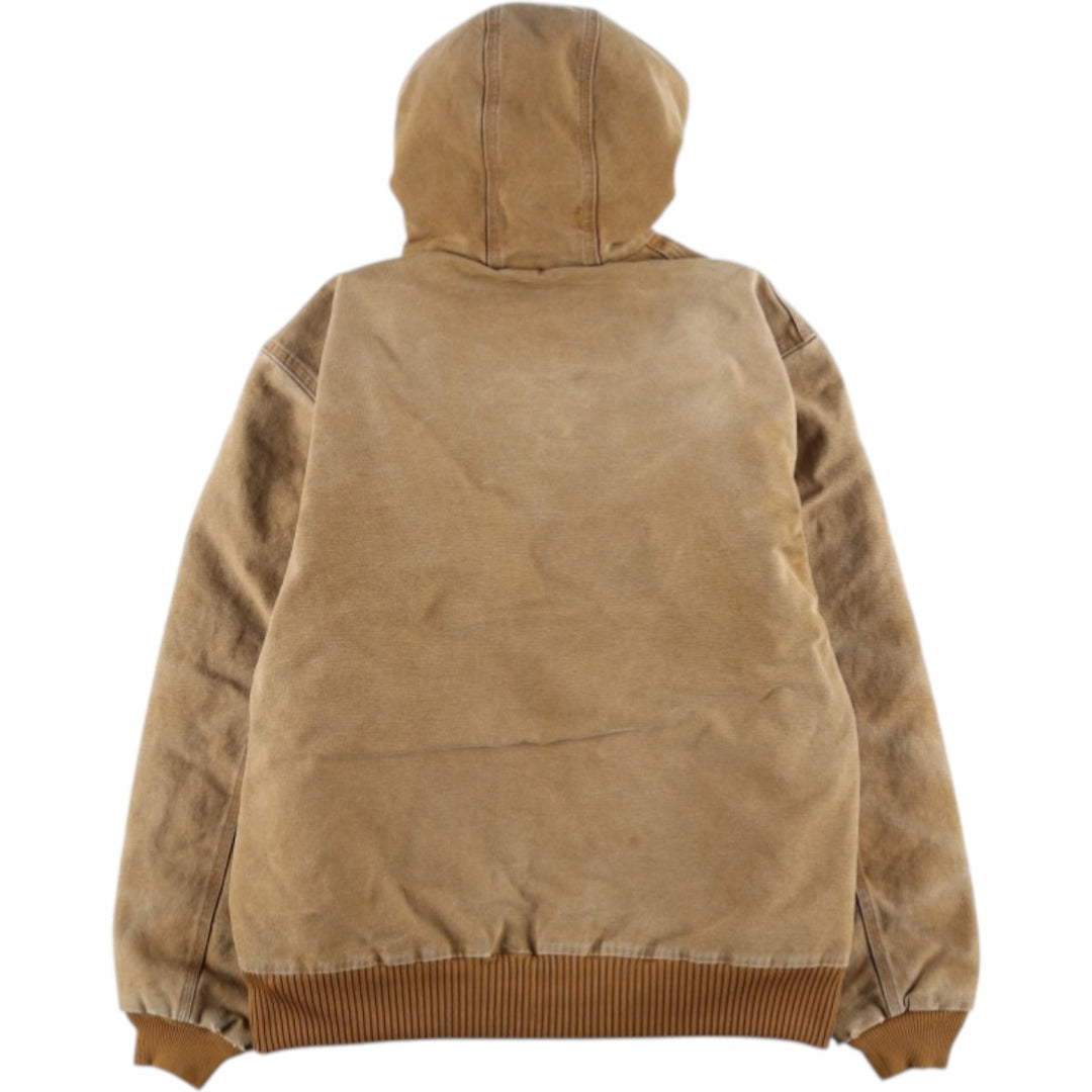 Carhartt Active Jacket, Padded Duck Full-Zip Hoodie, Men's Size L cotton brown type Vintage Second Hand