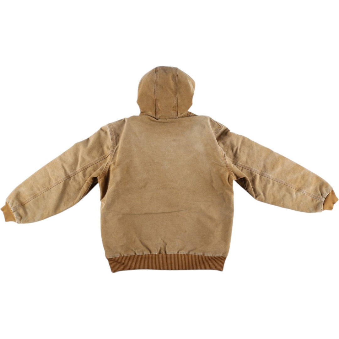 Carhartt Active Jacket, Padded Duck Full-Zip Hoodie, Men's Size L cotton brown type Vintage Second Hand