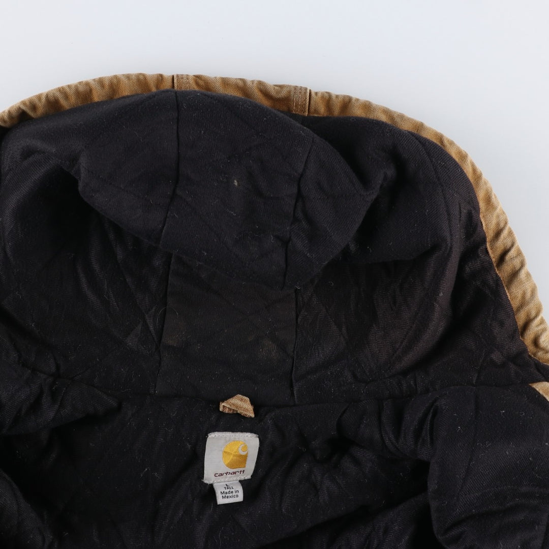 Carhartt Active Jacket, Padded Duck Full-Zip Hoodie, Men's Size L cotton brown type Vintage Second Hand