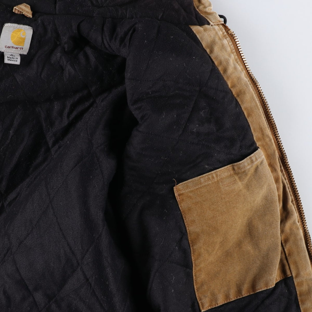 Carhartt Active Jacket, Padded Duck Full-Zip Hoodie, Men's Size L cotton brown type Vintage Second Hand