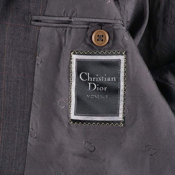 Christian Dior MONSIEUR Check Pattern Tailored Jacket, Men's Size M (approx.) unclear gray type Vintage Second Hand