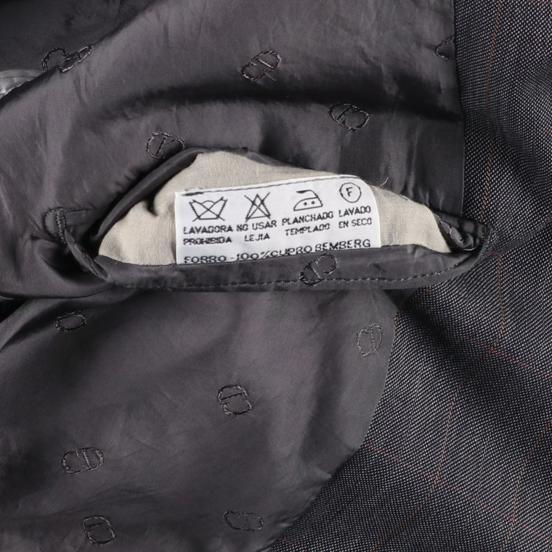 Christian Dior MONSIEUR Check Pattern Tailored Jacket, Men's Size M (approx.) unclear gray type Vintage Second Hand