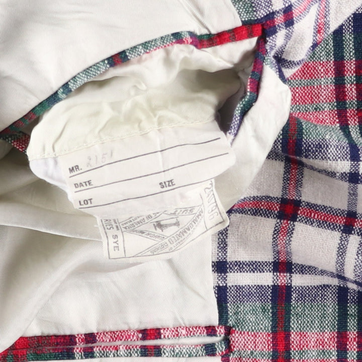 Vintage 1970'S Ralph Lauren POLO by Ralph Lauren Check Pattern Tailored Jacket (Men's Size S equivalent) unclear red type Vintage Second Hand