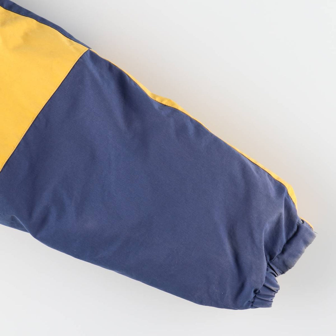 2000'S Nautica Crazy Pattern Reversible Down Jacket, Men's Size M (approx.) cotton navy blue type Vintage Second Hand