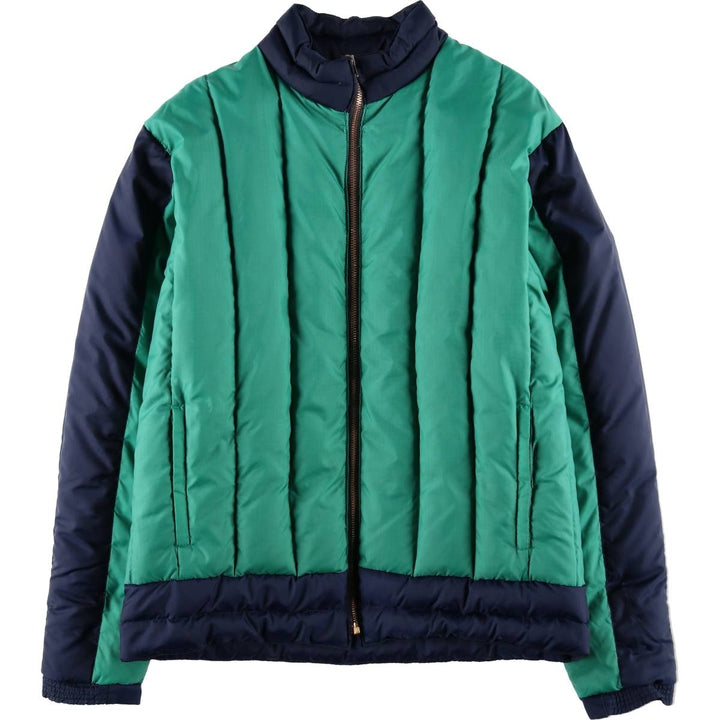 70s-80'S OUTDOORS MAN OF CENTRAL SALES FOR HIM Ripstop Down Jacket, Men's Size L (approx.) Nylon Emerald green Vintage Second Hand