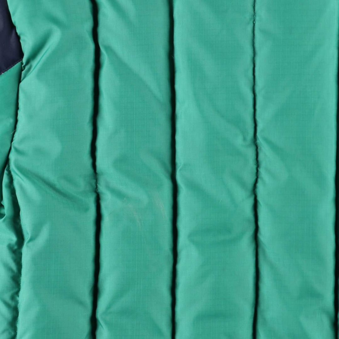 70s-80'S OUTDOORS MAN OF CENTRAL SALES FOR HIM Ripstop Down Jacket, Men's Size L (approx.) Nylon Emerald green Vintage Second Hand