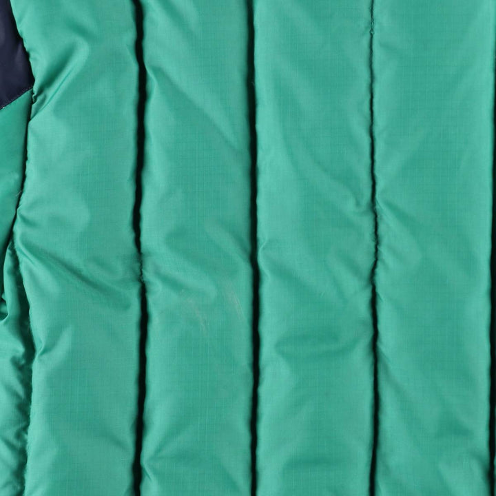 70s-80'S OUTDOORS MAN OF CENTRAL SALES FOR HIM Ripstop Down Jacket, Men's Size L (approx.) Nylon Emerald green Vintage Second Hand
