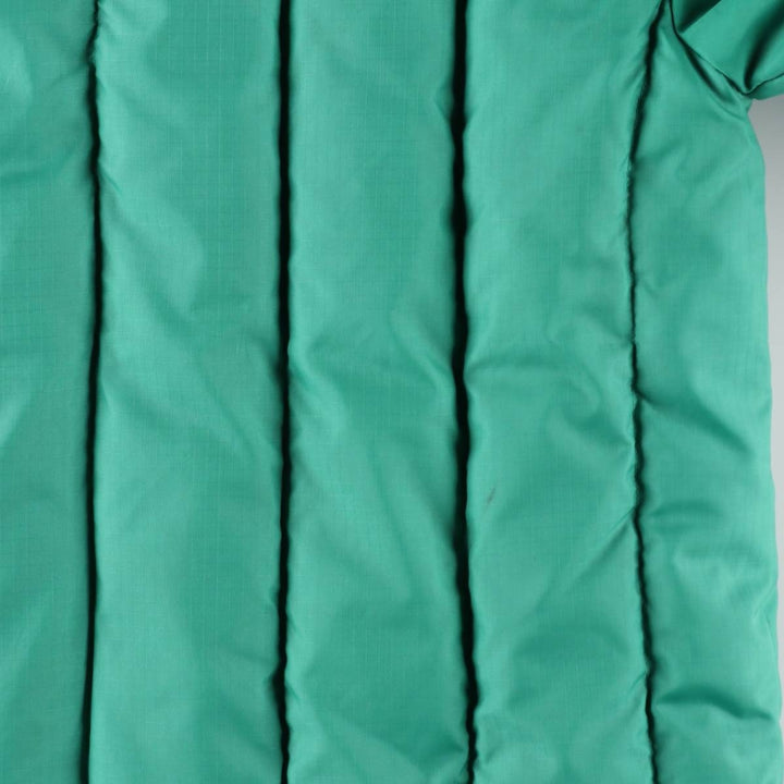 70s-80'S OUTDOORS MAN OF CENTRAL SALES FOR HIM Ripstop Down Jacket, Men's Size L (approx.) Nylon Emerald green Vintage Second Hand