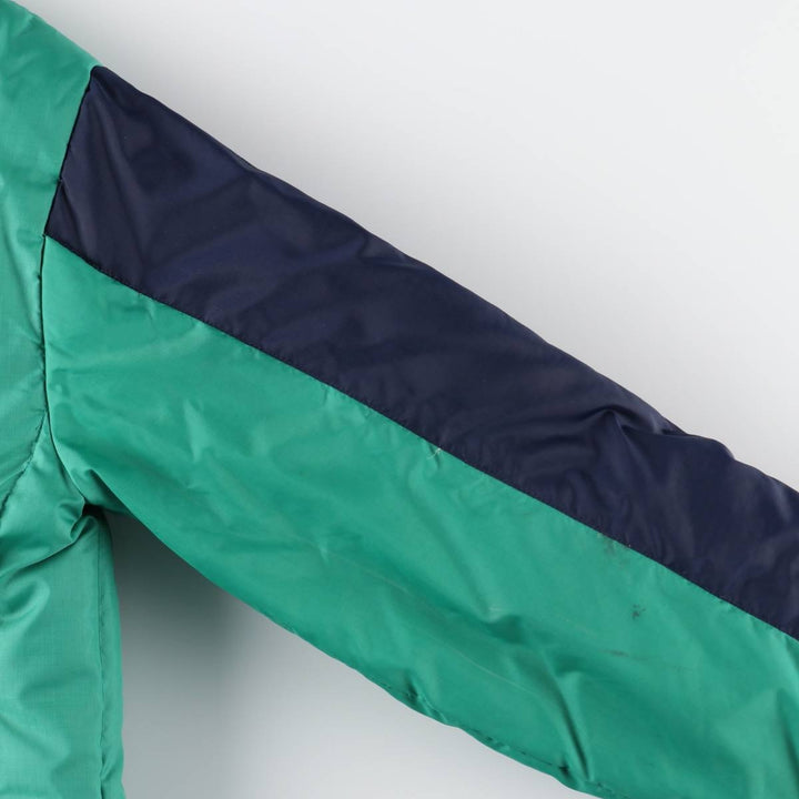70s-80'S OUTDOORS MAN OF CENTRAL SALES FOR HIM Ripstop Down Jacket, Men's Size L (approx.) Nylon Emerald green Vintage Second Hand