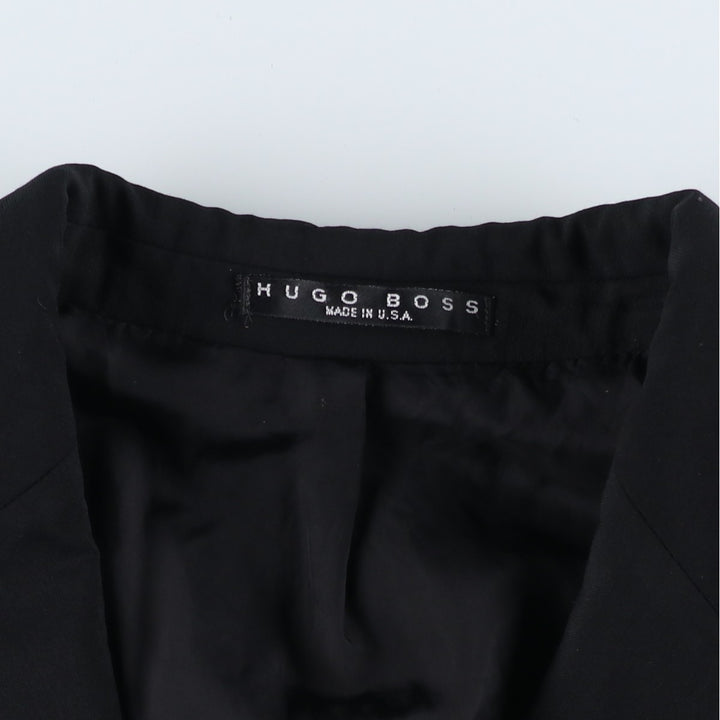 Hugo Boss wool tailored jacket, made in the USA, size L wool black type Vintage Second Hand