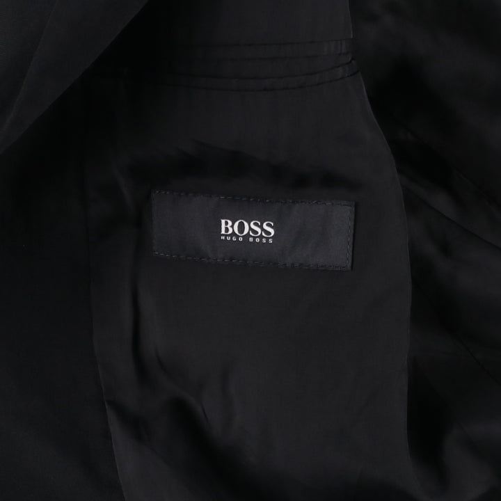 Hugo Boss wool tailored jacket, made in the USA, size L wool black type Vintage Second Hand