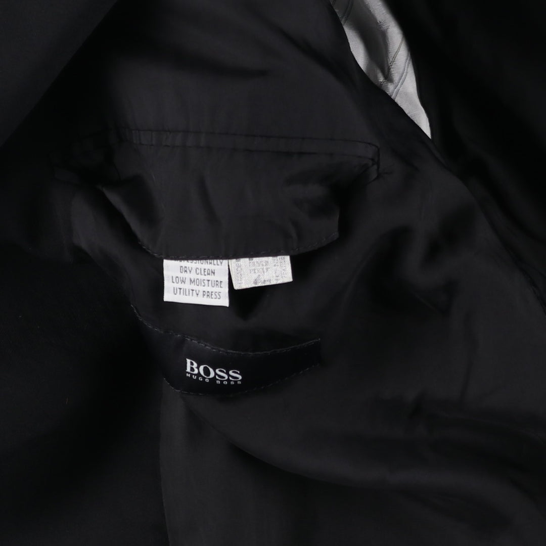 Hugo Boss wool tailored jacket, made in the USA, size L wool black type Vintage Second Hand