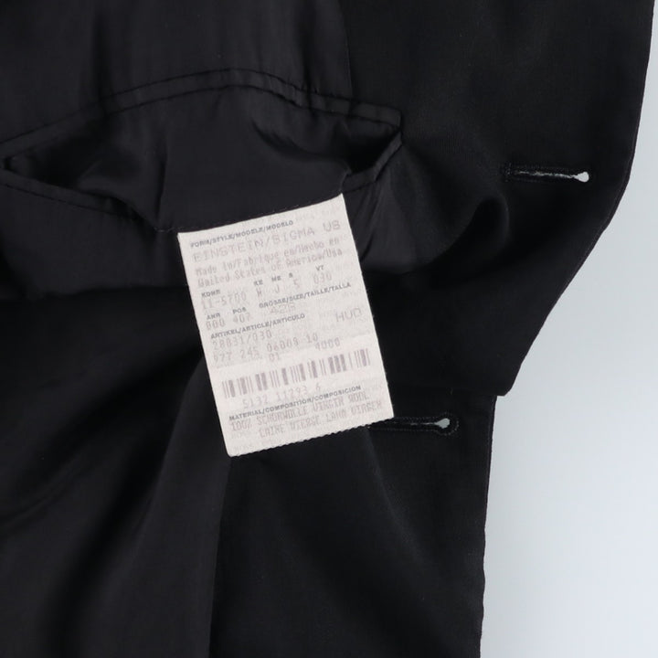 Hugo Boss wool tailored jacket, made in the USA, size L wool black type Vintage Second Hand