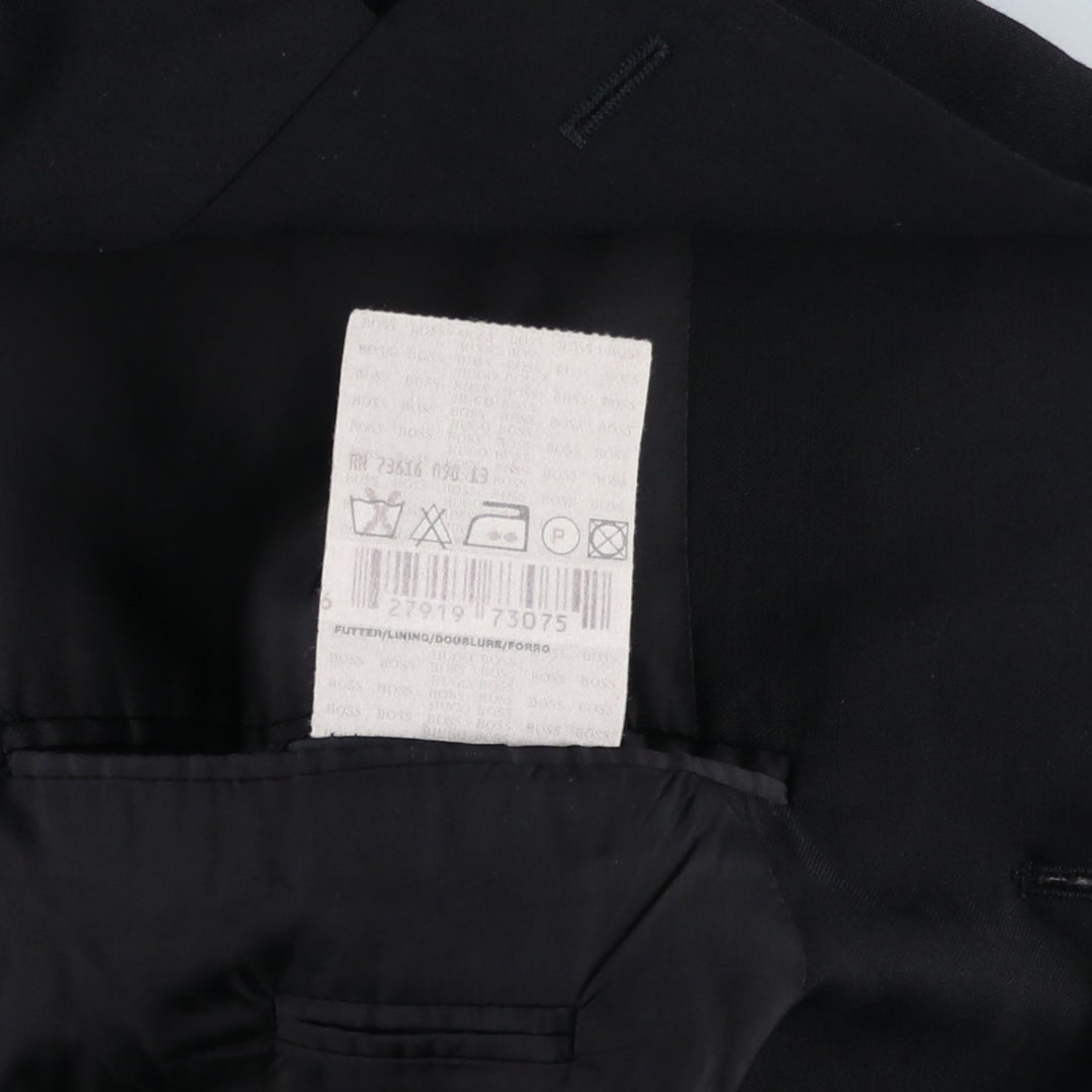 Hugo Boss wool tailored jacket, made in the USA, size L wool black type Vintage Second Hand