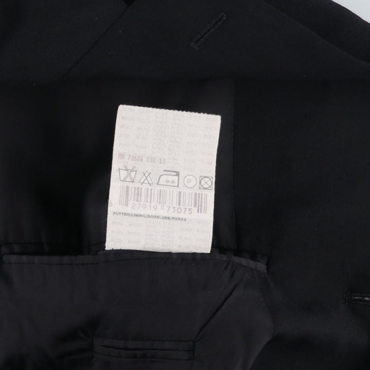 Hugo Boss wool tailored jacket, made in the USA, size L wool black type Vintage Second Hand