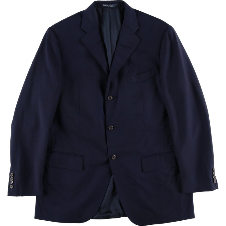 Ralph Lauren POLO by Ralph Lauren wool tailored jacket, made in Italy, men's size M equivalent. wool navy blue type Vintage Second Hand