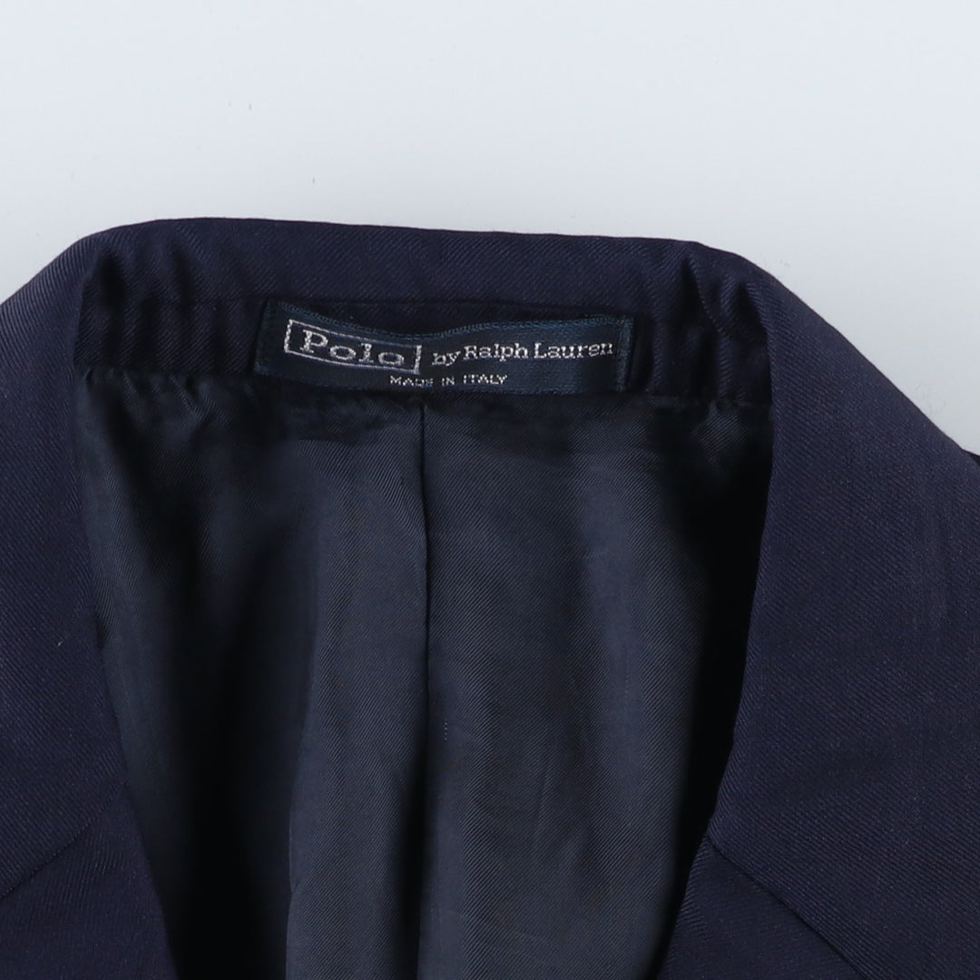 Ralph Lauren POLO by Ralph Lauren wool tailored jacket, made in Italy, men's size M equivalent. wool navy blue type Vintage Second Hand