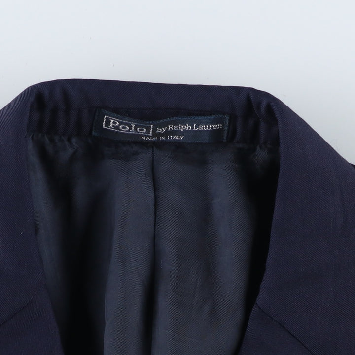 Ralph Lauren POLO by Ralph Lauren wool tailored jacket, made in Italy, men's size M equivalent. wool navy blue type Vintage Second Hand