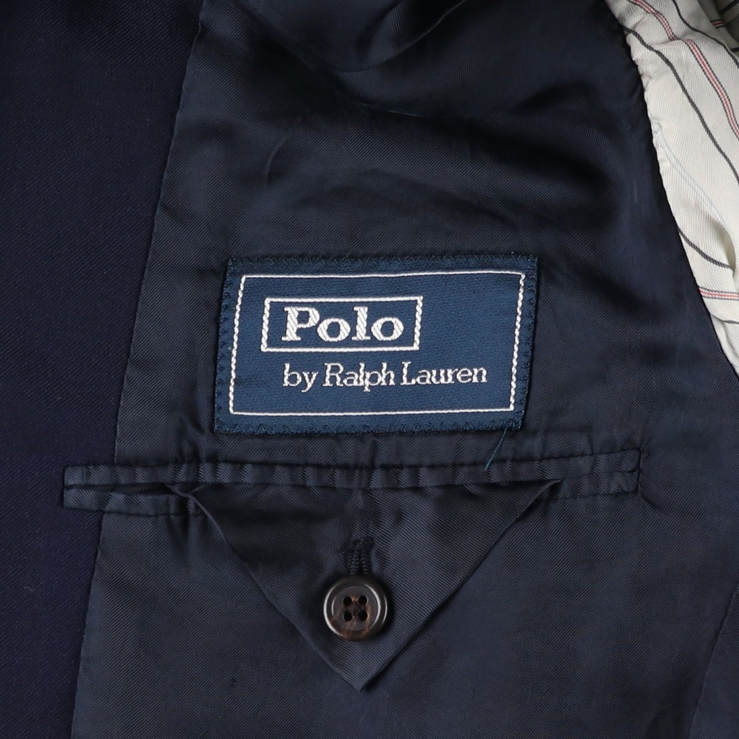 Ralph Lauren POLO by Ralph Lauren wool tailored jacket, made in Italy, men's size M equivalent. wool navy blue type Vintage Second Hand