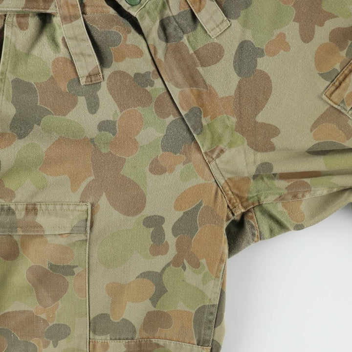 Australian Army Camouflage Pattern DPCU Camo Double Knee Military Cargo Pants, Made in Australia, Size 80 S (Men's W31 equivalent) cotton Khaki type Vintage Second Hand