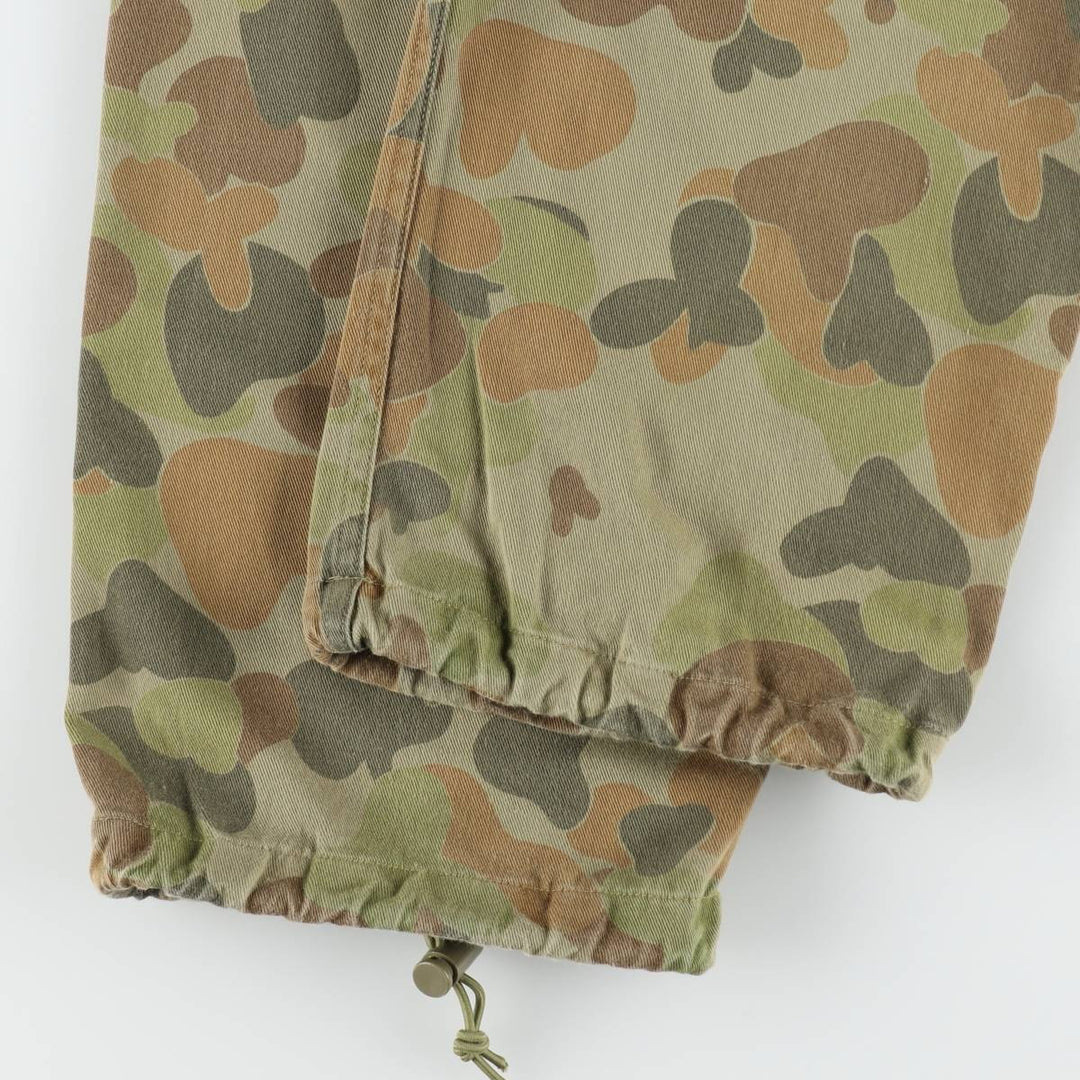 Australian Army Camouflage Pattern DPCU Camo Double Knee Military Cargo Pants, Made in Australia, Size 80 S (Men's W31 equivalent) cotton Khaki type Vintage Second Hand