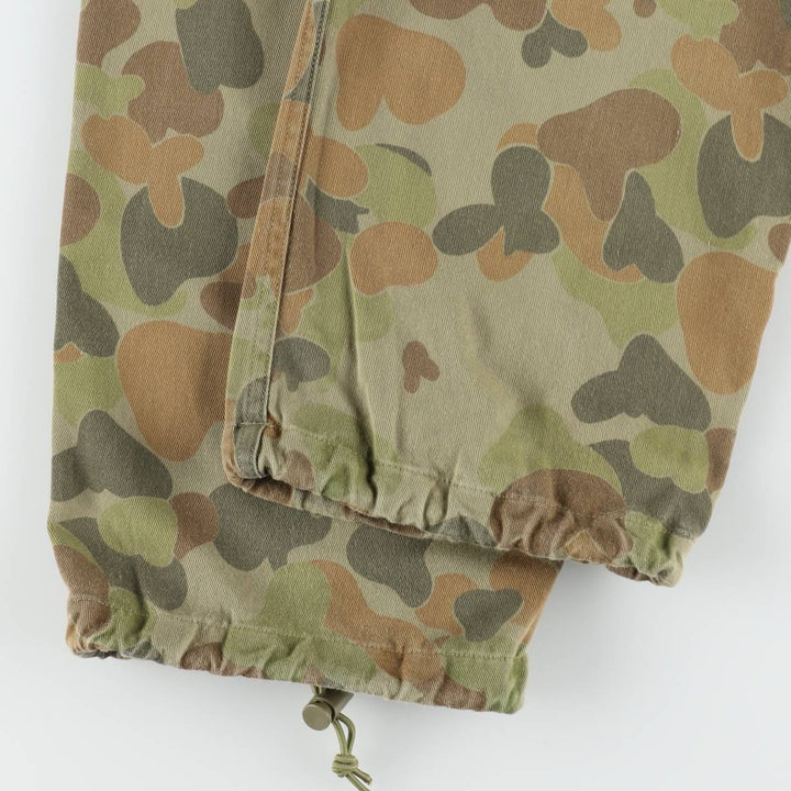 Australian Army Camouflage Pattern DPCU Camo Double Knee Military Cargo Pants, Made in Australia, Size 80 S (Men's W31 equivalent) cotton Khaki type Vintage Second Hand