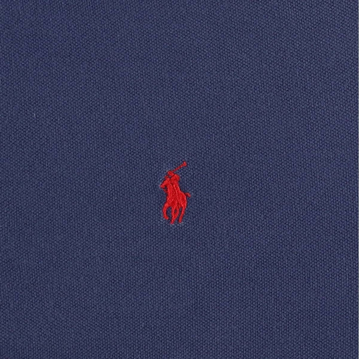 Ralph Lauren POLO by Ralph Lauren short sleeve polo shirt, men's XL size cotton navy blue type Vintage Second Hand