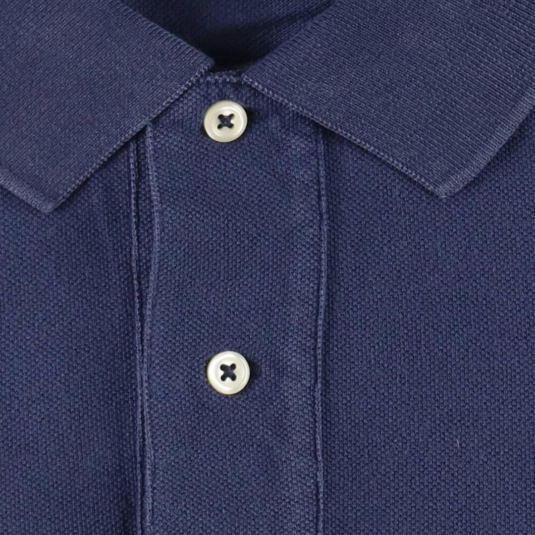 Ralph Lauren POLO by Ralph Lauren short sleeve polo shirt, men's XL size cotton navy blue type Vintage Second Hand