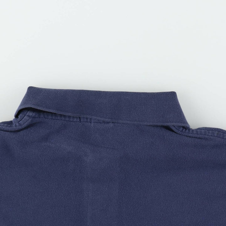 Ralph Lauren POLO by Ralph Lauren short sleeve polo shirt, men's XL size cotton navy blue type Vintage Second Hand