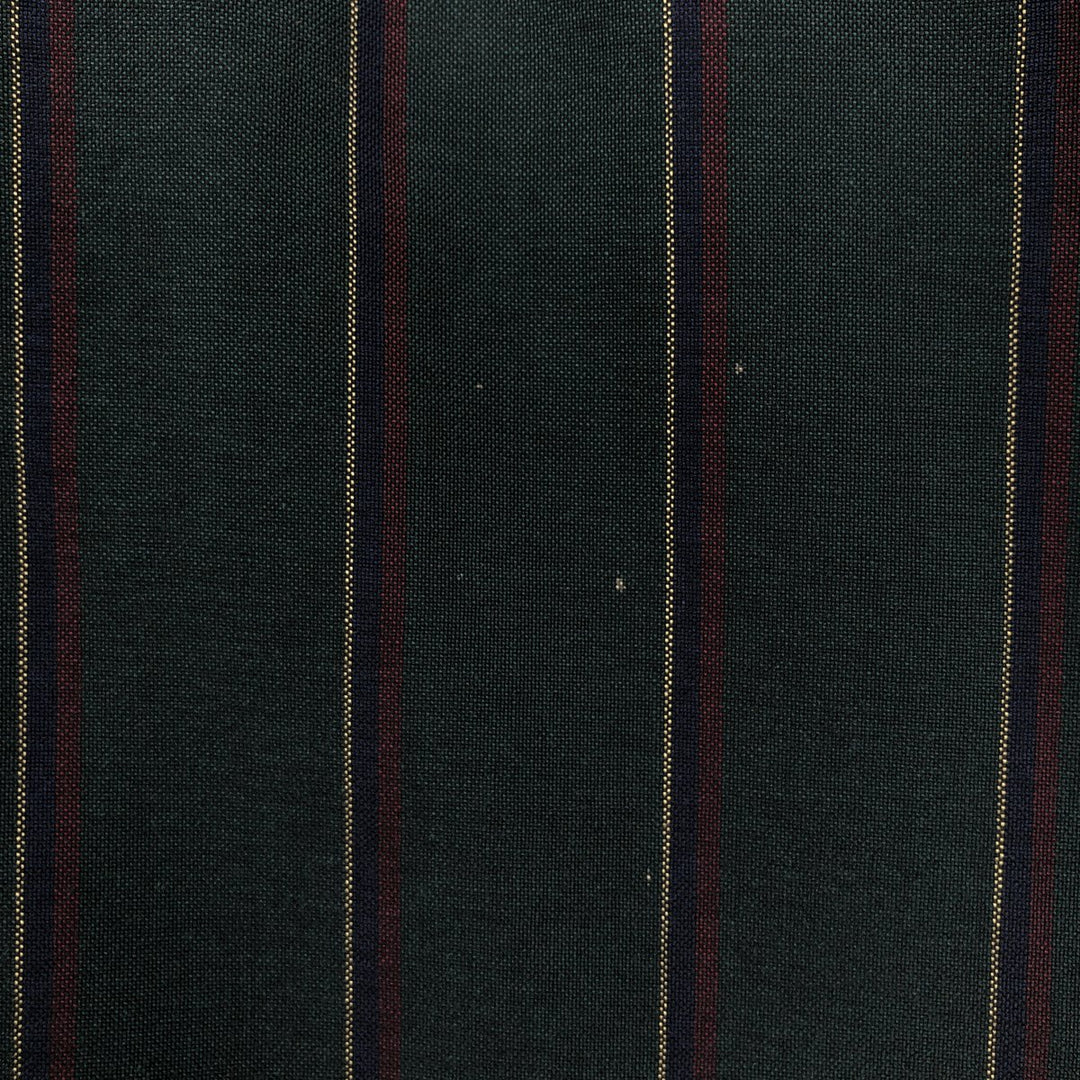 Ralph Lauren Classic Fit Long Sleeve Button Down Striped Shirt Men's Size L cotton dark green Vintage Second Hand