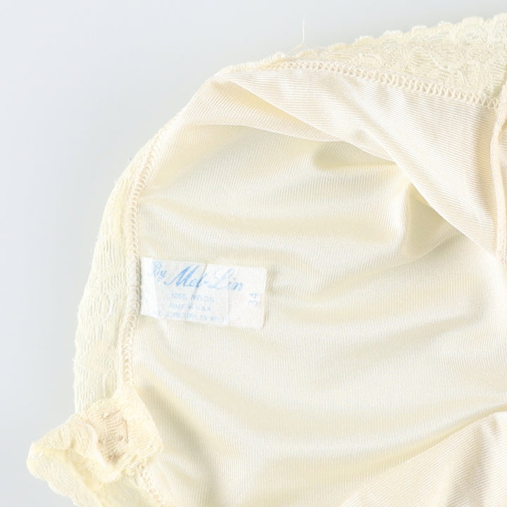 MEL-LIN Half-Length Lingerie Camisole Dress, Made in USA, Women's Size XS Nylon ivory Vintage Second Hand