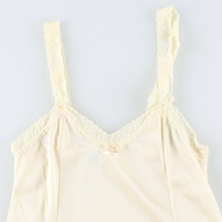 MEL-LIN Half-Length Lingerie Camisole Dress, Made in USA, Women's Size XS Nylon ivory Vintage Second Hand